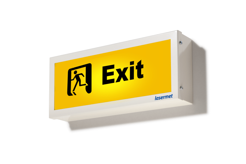 LED sign, illuminated sign, exit sign, exit light, LED exit sign, customizable sign