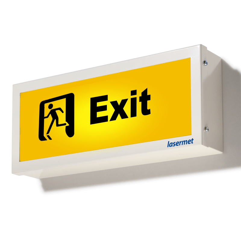 LED sign, illuminated sign, exit sign, exit light, LED exit sign, customizable sign